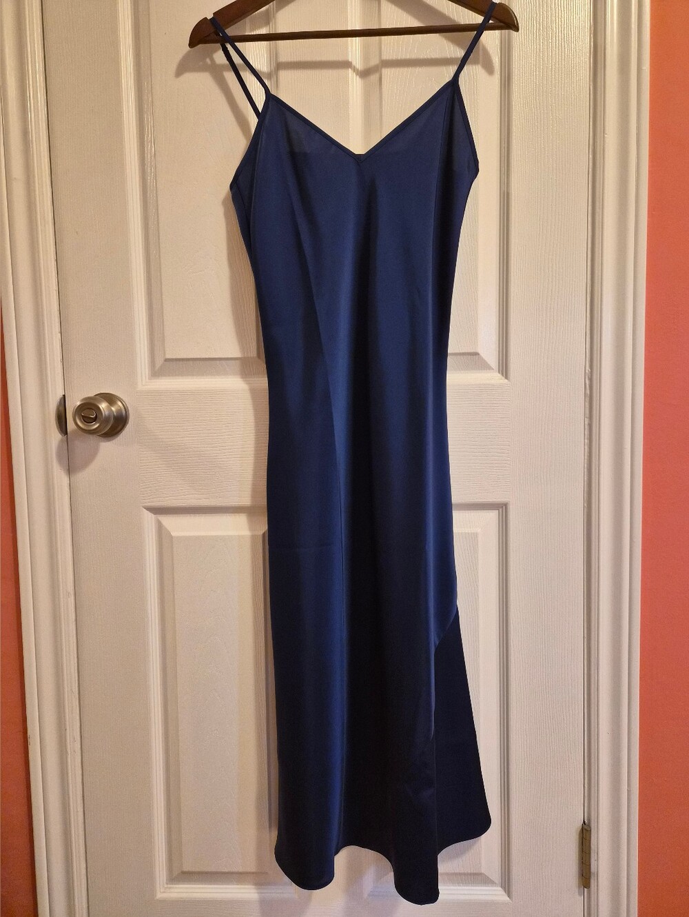 knix Navy Blue Slip Dress with Adjustable Spaghetti Straps